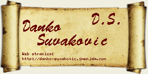 Danko Šuvaković vizit kartica